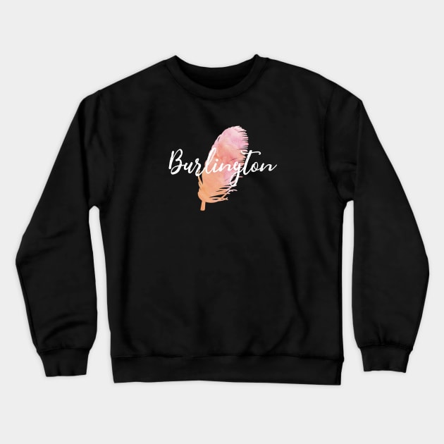 Burlington Watercolor Feather Crewneck Sweatshirt by jutulen